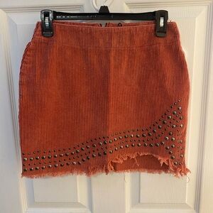 POL Asymmetrical Embellished Mini Skirt